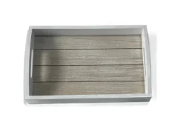 Boltze Tablett Conner Groß 5 cm x 20 cm x 30 cm Weiß