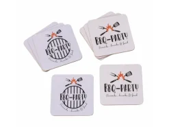 Boltze Untersetzer BBQ 4-teilig 17 cm x 105 cm x 105 cm 2-fach Sortiert Beige