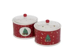 Boltze Vorratsdose Delight 2-fach Sortiert Ø 18 cm x 15 cm Mehrfarbig