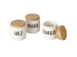 Boltze Vorratsdose Gewürze 3-fach Sortiert 5 cm x 5 cm x 5 cm Weiß
