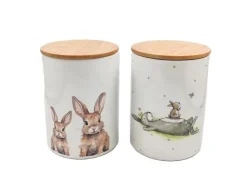 Boltze Vorratsdose Knuffi Groß 16 cm x 12 cm x 16 cm Weiß