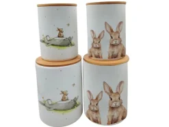 Boltze Vorratsdose-Set Knuffi 2-fach Sortiert 16 cm x 12 cm x 16 cm Weiß