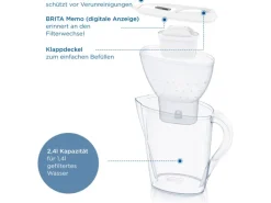 Brita Wasserfilter-Kanne Marella 2,4 l Weiß inkl. Maxtra Pro All-in-1 Kartusche