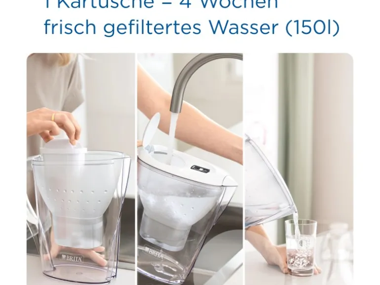 Brita Wasserfilter-Kanne Marella 2,4 l Weiß inkl. Maxtra Pro All-in-1 Kartusche