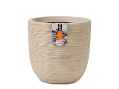 Capi Übertopf "Kugel Waste Rib NL" Terrazzo Beige 43 x 41 cm