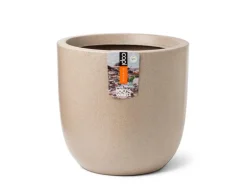 Capi Übertopf "Kugel Waste Smooth NL" elegant Terrazzo Beige 35 x 34 cm