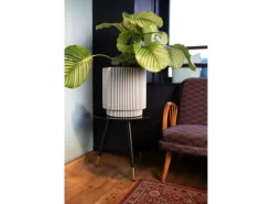 Capi Pflanzgefäß Zylinder Groove Ø 35,6 cm x 38 cm Elfenbein