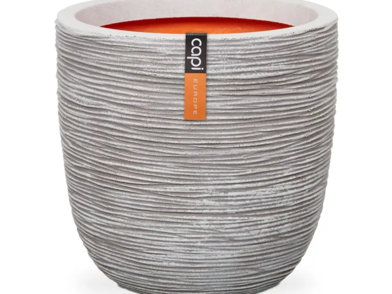 Capi Pflanztopf Nature Rib Kugel Riffel Ø 35 cm x 34 cm Elfenbein