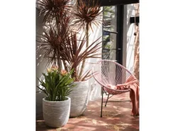 Capi Pflanztopf Nature Rib Kugel Riffel Ø 43 cm x 41 cm Elfenbein