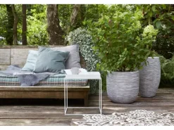 Capi Pflanztopf Nature Rib Kugel Riffel Ø 43 cm x 41 cm Elfenbein