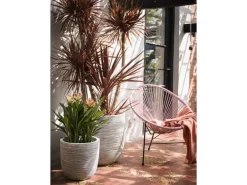 Capi Pflanztopf Nature Rib Kugel Riffel Ø 54 cm x 52 cm Elfenbein