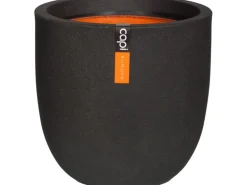 Capi Pflanztopf Smooth rund Ø 35 cm x 34 cm Schwarz