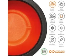 Capi Pflanztopf Smooth viereckig 50 cm x 50 cm x 50 cm Schwarz