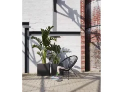 Capi Pflanztopf Smooth viereckig 50 cm x 50 cm x 50 cm Schwarz