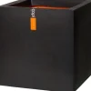 Capi Pflanztopf Smooth viereckig 32 cm x 32 cm x 32 cm Schwarz