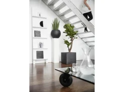 Capi Pflanztopf Smooth viereckig 32 cm x 32 cm x 32 cm Schwarz