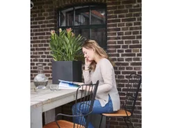 Capi Pflanztopf Smooth viereckig 32 cm x 32 cm x 32 cm Schwarz