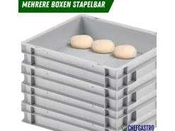 CHEFGASTRO Pizzaballenbox Ohne Deckel HxBxT 7,5 x 30 x 40 cm 9 Liter Teigwanne Für Pizzateig Sstapelbare Pizzabox