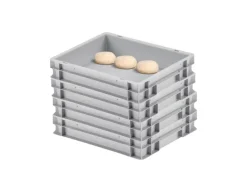 CHEFGASTRO SuperSparSet 4 x Pizzaballenbox Ohne Deckel HxBxT 7,5 x 30 x 40 cm 9 Liter Teigwanne Für Pizzateig Sstapelbare Pizzabox