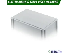 CHEFGASTRO SuperSparSet 2 x Pizzaballenbox Ohne Deckel HxBxT 7,5 x 30 x 40 cm 9 Liter Teigwanne Für Pizzateig Sstapelbare Pizzabox