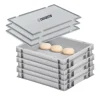 CHEFGASTRO SuperSparSet 3 x Pizzaballenbox Mit 3 x Deckel HxBxT 8,5 x 30 x 40 cm 9 Liter Teigwanne Für Pizzateig Sstapelbare Pizzabox