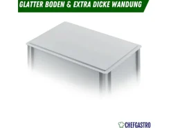 CHEFGASTRO SuperSparSet 4 x Pizzaballenbox Mit 1 x Deckel HxBxT 8,5 x 30 x 40 cm 9 Liter Teigwanne Für Pizzateig Sstapelbare Pizzabox