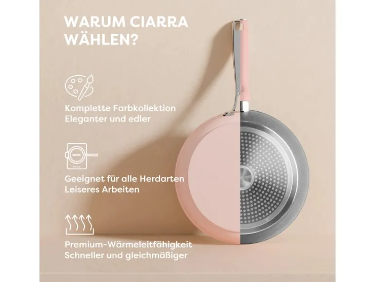 CIARRA Beyond Kochgeschirr Pfannenset 4-tlg Topf- & Pfannen-Sets Rosa VMCWSP7