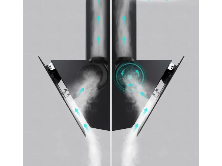 CIARRA Dunstabzugshaube 60 cm 650 m³/h A+++ Kopffrei WIFI-APP Touch Control VM6736HG