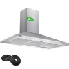 CIARRA Dunstabzugshaube A++ 370 m³/h 90 cm 3 Stufen Abzugshaube VMS9201