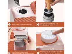 CIARRA Espressomaschine Tragbare Kaffeemaschine 3 Temperatur 15 Bar für Camping Reise CBPCM551-P