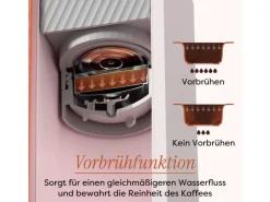 CIARRA Espressomaschine Tragbare Kaffeemaschine 3 Temperatur 15 Bar für Camping Reise CBPCM551-P