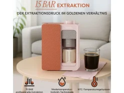 CIARRA Espressomaschine Tragbare Kaffeemaschine 3 Temperatur 15 Bar für Camping Reise CBPCM551-P