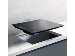 CIARRA Induktionskochfeld 60 cm 4-Zonen Einbau Induktionskochfeld Booster VM4BBIH