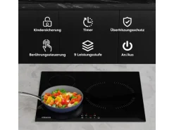 CIARRA Induktionskochfeld 60 cm 3 Kochfelder Einbau-Induktion VM3BIH-A