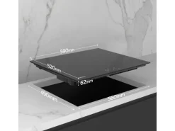 CIARRA Induktionskochfeld 60 cm 3 Kochfelder Einbau-Induktion VM3BIH-A