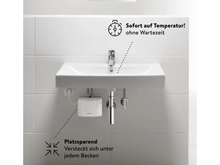 Clage Kleindurchlauferhitzer M3/END inkl. Armatur Hydraulisch 3,5 kW