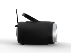 Cyberlux CL-800 CD-Player mit LED-Discolichter CD/MP3/USB Radio Schwarz/Silber