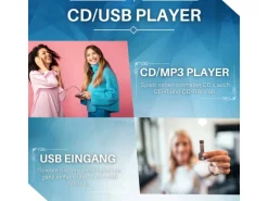 Cyberlux CL-2200 CD-Player mit Fernbedienung Tragbar Blau