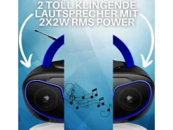 Cyberlux CL-2200 CD-Player mit Fernbedienung Tragbar Blau