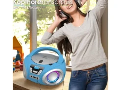 Cyberlux CL-900 CD-Player mit LED-Discolichter CD/MP3/USB Radio Blau
