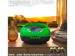 Cyberlux CL-700 CD-Player Tragbar CD/MP3/USB Radio Grün