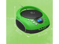 Cyberlux CL-700 CD-Player Tragbar CD/MP3/USB Radio Grün