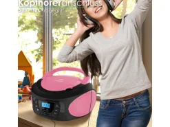 Cyberlux CL-620 CD-Player Tragbar CD/MP3/USB Radio Pink