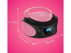 Cyberlux CL-620 CD-Player Tragbar CD/MP3/USB Radio Pink