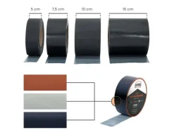 Daprona Butylband 10m x 50mm Alu Schwarz Reperaturband Dichtband