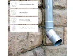 Daprona Butylband 4x 10m x 75mm Alu Schwarz Reperaturband Dichtband