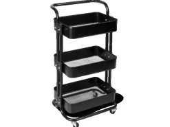 deluxe4home Rollwagen mit 3 Ablagen