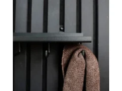 Denpanels Regal 5 Haken für Akustikpaneel inkl. Schrauben 30 cm x 7,2 cm Schwarz