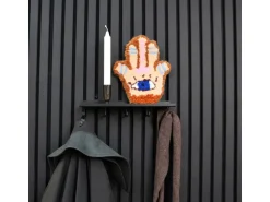 Denpanels Regal 5 Haken für Akustikpaneel inkl. Schrauben 30 cm x 7,2 cm Schwarz