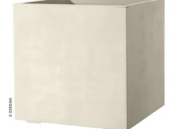 Deroma Pflanzkübel Cubo Millennium 39 cm x 39 cm x 39 cm Perlweiß